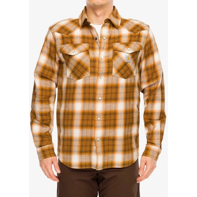 Carhartt Snap-Front kockovaná košel'a carhartt brown