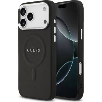 GUESS PU Saffiano MagSafe Заден калъф за iPhone 17 Pro Max Black Guess | Cheren | МЪЖЕ | UNI