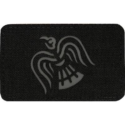 Nášivka M-Tac Standarta Havran Laser Cut – černá/šedá