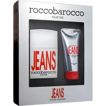 Rocco Barocco Jeans Pour Homme Комплект (EDT 75ml + After Shave Balm 100ml) за Мъже