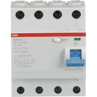 ABB ДТЗ 4p f204 rccb ac-63a/30ma (m518257)