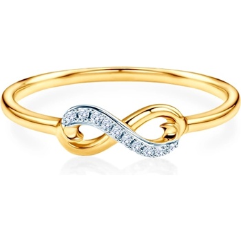 SAVICKI Пръстен със знак на безкрайност Savicki: двуцветно злато, диаманти