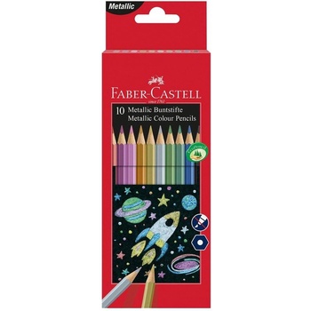 Faber-Castell Цветни моливи, 10 металикови цвята (1015120409)
