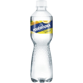 Poděbradka jemně perlivá citron 12 x 0,5 l