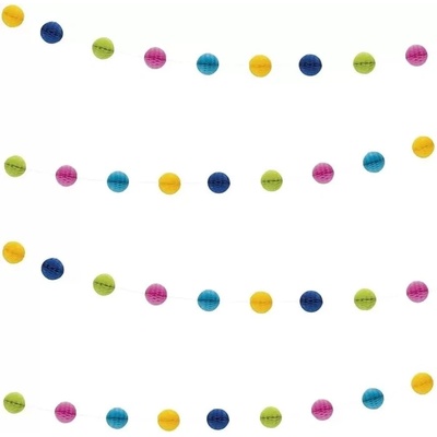 Girlanda papírová barevné koule 2.13m – Sleviste.cz