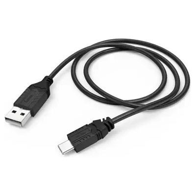 Hama Кабел HAMA USB-A мъжко - USB-C мъжко за зареждане на SONY PS5, 0.75 m, Черен (HAMA-54461)
