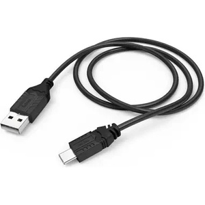 Hama Кабел HAMA USB-A мъжко - USB-C мъжко за зареждане на SONY PS5, 0.75 m, Черен (HAMA-54461) - xtreme