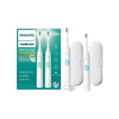 Philips Toothbrush HX6807 35 Sonicare ProtectiveClean 4300 white + 2nd handle (HX6807 35)