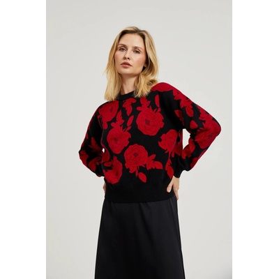 Moodo Черен суитшърт с принт Moodo Moodo | Cheren | ЖЕНИ | XS