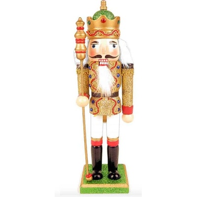 TifanTEX Vianočná dekorácia drevený Luskáčik smečom figúrka 26cm