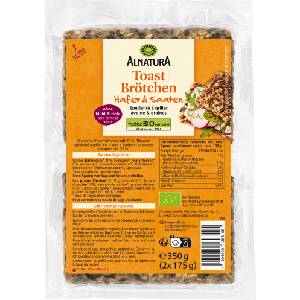Alnatura Био тост хлебчета с овес и семена - 350 г