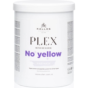 Kallos Plex No Yellow маска за коса неутрализиращ жълтеникавите оттенъци 1000ml