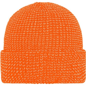 Myrtle Beach Reflexná zimná čiapka MB7142 Jasnooranžová