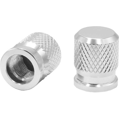 M-Style CNC čepičky ventilků na motorku stříbrná