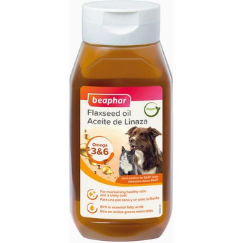 Beaphar Linseed Oil - Масло от ленено семе за кучета, поддържа тяхната жизненост и имунна система, 430 мл
