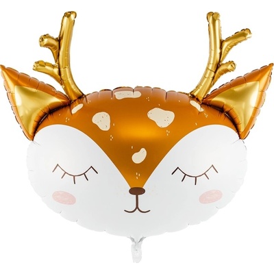 PartyDeco Fóliový balón Jeleň 73x64cm