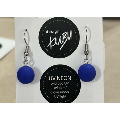 KUBUdesign náušnice základ neon fialové 0001802