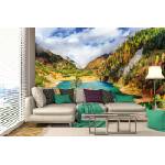 DIMEX ART Самозалепваща се флизелинова фототапета есенен пейзаж с езеро 375 x 250 см