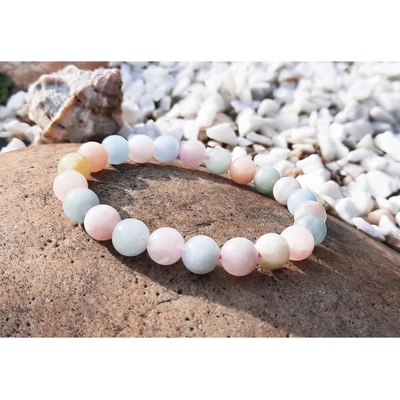 Prosperk náramek z minerálů pastelový S5092