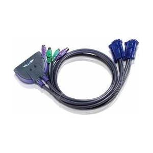ATEN Превключвател KVM 2x 1 ATEN CS62S, PS2, включени кабели 0.9 м, CS62S