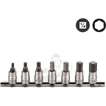 Image 1 of FORCE Комплект вложки с накрайник шестограм Force, 1/4", 7 броя (JN62368)