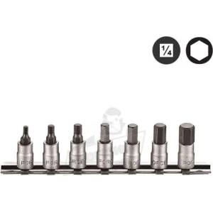 FORCE Комплект вложки с накрайник шестограм Force, 1/4", 7 броя (JN62368)