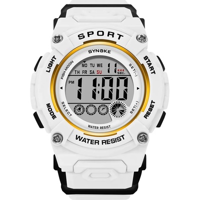 SYNOKE Детски дигитален часовник Synoke ShoXX, Бял (SYNOKE-9810-WHITE)