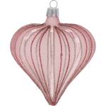 Ego Dekor Стъклени ръчно издухани Коледни украси в комплект 3 бр. 9 cm Heart - Ego Dekor (ZOZ-212023DB)