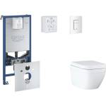 GROHE Rapid SLX - Комплект за стенен монтаж, тоалетна, SoftClose седалка и бутони Skate Cosmopolitan, Triple Vortex, алпийско бяло SANI11BB3105 (SANI11BB3105)