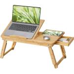 SONGMICS Laptop Table for Bed, Bamboo, Height Adjustable, 55 x 35 cm - LLD01N (LLD01N)