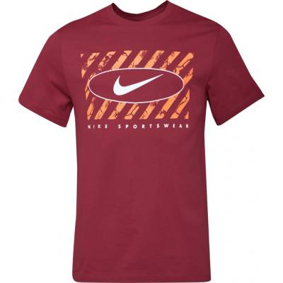 Nike Sportswear Tee vínová, oranžová, biela