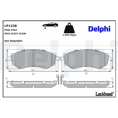 Sada brzdových platničiek kotúčovej brzdy DELPHI LP1228