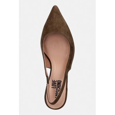 Love Moschino обувки с ток от велур (JA10336G1PJA0218)