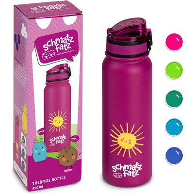 Klarstein Термос Wakaba 550 мл от неръждаема стомана Tritan без съдържание на BPA (ER-550-P-purplesun) (ER-550-P-purplesun)