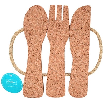 CASAFINA podložka Příbory 3 23x23x2,4cm CORK COLLECTION natural