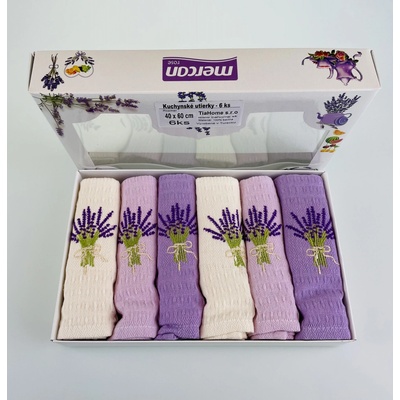 TiaHome Utierky na riad vaflové Levanduľa 40x60cm 6ks