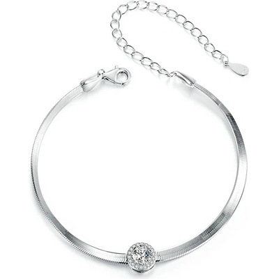 P&J Jewellery stříbrný moissanitový náramek Amicus SMB4
