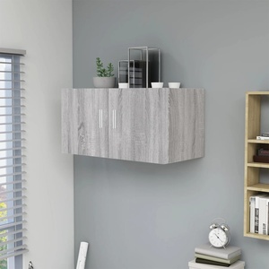 vidaXL Стенен шкаф, сив сонома, 80x39x40 см, инженерно дърво (815514)