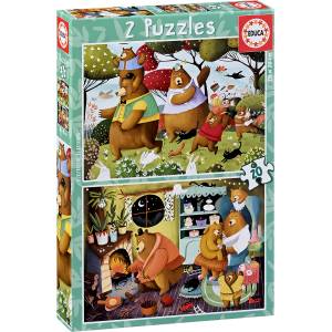 Educa Пъзел Educa от 2 x 20 части - Горски приказки (EDU19686) - baby