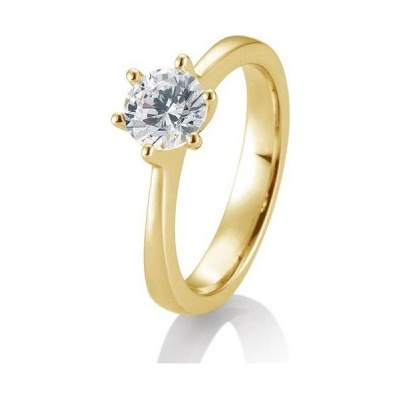 Sofia Diamonds prsteň zo žltého zlata s diamantom BE41 85985 Y