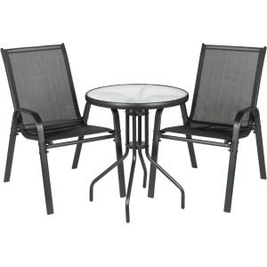 Funfit Garden Комплект за балкон за 2 души - черен (4877)