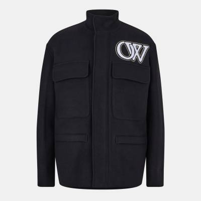 OFF WHITE Яке OFF WHITE Men's Insulated Short Puffer Jacket - Black/White