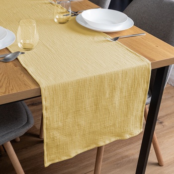 Biante Mušelínový behúň MSN-003 Pastelovo žltý 35x180 cm