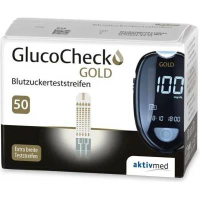 GlucoCheck GOLD Testovací proužky pro měření glukózy 50 ks