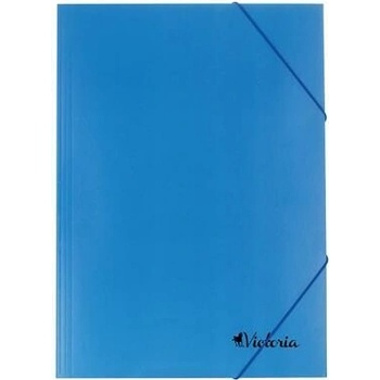 Victoria doska s gumičkou kartón A4 modrá