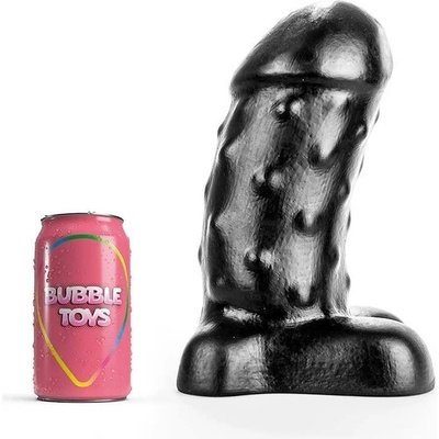 Bubble Toys Mousse XL čierne análne dildo 26 x 9,8–11 cm