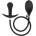 Rimba Latex Play Inflatable Anal Plug with Pump Black