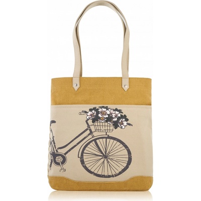 Paolo Peruzzi shopper kabelka bavlna žlutá