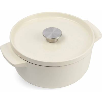 KitchenAid Kastrol litinový s poklicí 22cm/3,3l mandlová