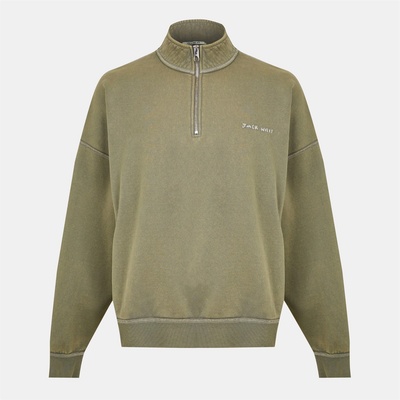 Jack Wills Men's Quarter-Zip Fleece - Silver Sage